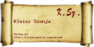 Kleisz Szonja névjegykártya